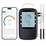 Govee Bluetooth Meat Thermometer, Wireless Meat Thermometer for Smoker Oven, Digital Grill Thermometer with 2 Probes, Timer Mode, Smart LCD Backlight BBQ Thermometer for Cooking Turkey Fish Beef