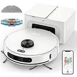 SHELIKI Robot Vacuum and Mop Combo, 3-in-1 Robotic Vacuums Cleaner with 70-Day Self-Emptying Base, LiDAR Navigation Smart Mapping & Strong 6000Pa Suction, for Pet Hair, Hard Floor, Carpet