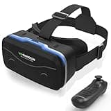 COCERKET 3D VR Headset for 4.7-7" Smartphones, Bluetooth Gamepad Included, Aspheric HD Lenses with Adjustable Myopia & IPD, Anti-Fog Ventilation for Long Gaming Sessions