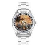 FodPand Analog Men Stainless Steel Band Watch Big Face Silver Wristwatch