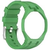 Silicone Strap Band Replacement, Compatible with Royal Pop Pocket Watchs, Turns Your Pocket Watch into a Wrist Watch, Multiple Colors Available, No Watchs Included (Green, crown at 12 o'clock)