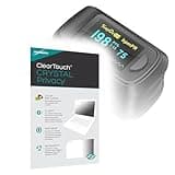 BoxWave Screen Protector Compatible With HealthTree JKS50B Fingertip Pulse Oximeter (2.5 in) - ClearTouch Crystal Privacy (2-Pack), Privacy Screen Protector Flexible Film Clear