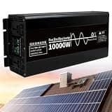 10000W Voltage Converter 12V /24V/48V DC to 110V/220V AC for Home, RV, Truck, Off-Grid Solar Power Inverter with Hardwire Port(48v)
