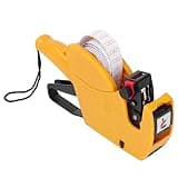 Aramox Price Labeling Machine ABS Manual Labeling Machine 8 Digits Portable Price Tag Device for Store Boutique Warehouse Retailers Prints Size Style (Yellow)