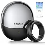RENPHO Lynx Smart Ring-All Day Sleep & Activity Tracking, Includes Charging Case, Gifts for Men, 7-Day Battery Life, Subscription-Free App for iOS & Android, Size Before You Buy (Black, Size 12)