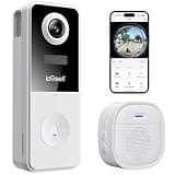 ieGeek Video Doorbell Camera Wireless, Head-to-Toe 180° Ultra View Battery Powered, No Subscription Fee, 2K 3MP HD, Smart Motion Detection, Real-time Alerts, Local/Cloud Storage, Only 2.4GHz WiFi