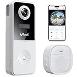 ieGeek Video Doorbell Camera Wireless, Head-to-Toe 180° Ultra View Battery Powered, No Subscription Fee, 2K 3MP HD, Smart Motion Detection, Real-time Alerts, Local/Cloud Storage, Only 2.4GHz WiFi