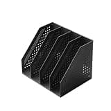 Adjustable Desktop Bookshelf with Extendable Desk Storage Box for Students Four Section Office nizer Bookcase for Bedroom Black Color