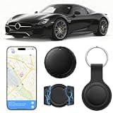 Undetectable GPS Tracker for Vehicles - Real-Time Tracking, No Monthly Fee/No SIM Card, Works with iOS Find My | Mini Hidden Magnetic GPS Locator, Ultra-Slim, IP68 Waterproof【Apple MFi Certified】