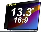 ZpTsarinal 【2 PACK】 13.3 Inch Computer Privacy Screen Filter for 16:9 Aspect Ratio Widescreen Monitor Removable Computer Monitor Privacy Shield - Eye Protection Anti Glare Blue Light Filter