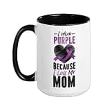 Alzheimer's Dementia Awareness Support Mom Daughter Son I Ceramic Mug, Black/White, 15oz