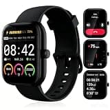 jevesen Smart Watch for Women with AI Voice Assistant & Bluetooth Calls, Fitness and Sleep Trackers, 100+ Sports Modes, Compatible with iOS & Android (Black)