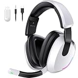 BENGOO Wireless Gaming Headset for PS5 PS4 PC Switch Mac - RGB Over-Ear Headphones with Noise Cancelling Mic, 60H Playtime, 7.1 Surround Sound, Bluetooth 5.4 & Memory Foam Ear Cushions