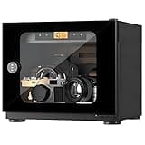 Electronic Camera Dry Cabinet, Digital Moisture-Proof Storage Box with Touch Control & Password Lock, 20L Dehumidifier, 35-60% RH, LED Light, for Lenses, Jewellery, Electronics