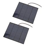 Omquot Small Monocrystalline Solar Panels 1.5W 6V, 2 Pieces for Outdoor Charging Phones and Tablets, Portable Power Solutions for Self-Assembly
