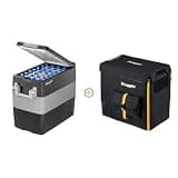 BougeRV 12V Portable Refrigerator 53 Quart Car Freezer Fridge Electric Cooler12V/24V DC 110~240Volt AC for Camping (Included: 53Qt Insulated Cover)