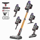 TechRise Cordless Vacuum Cleaner, 500W/45Kpa Stick Vacuum for Home, Anti-Tangle Brush & 8-in-1 Self-Standing, Up to 60Mins Runtime Lightweight with LED Display for Hardwood Floor,Carpet,Pet Hair