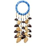 Seed Rattle Shaker, Natural Seed Pod Percussion Instrument, 28 Bells Circle Hanging Rattle for Meditation, Sound Healing, Yoga, Relaxation Decor
