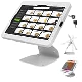 Beelta Heavy Duty iPad POS Stand for Desk, All Metal with Key Lock, 145° Flip & 90° Swivel, Compatible with iPad 10th, iPad Pro 11" 1 2 3 4, iPad Air 4 5, iPad Air 11", iPad 11"(A16) - BSC401WA