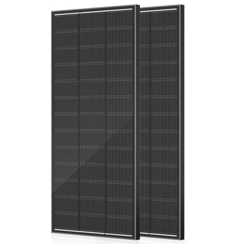 WERCHTAY Solar Panel 440 Watt, N-type Monocrystalline Solar Panel, 18BB Grid Line Technology, 24.6% Conversion Rate PV Module for Balcony Power Plant, Motorhome, Garden Sheds, Off-Grid Systems (220 W