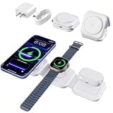 15W Magnetic Travel Charging Station, 3-in-1 Foldable MagSafe Charger