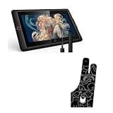 XPPen Artist 15.6 Pro V2 Drawing Tablet with Screen & XPPen Digital Drawing Glove - Two-Finger Artist Glove with Cute Cat Print