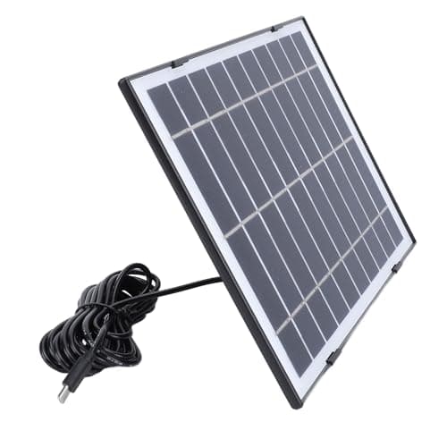 Generic Solar Panel for Security Camera, 10W USB Solar Panel Charger with Type C Port, IP65 for Outdoor Camera Emergency Light and Low Power Devices