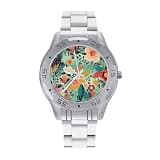 NTVOWPZO Three-Hand Analog Stainless Steel Watches for Men Easy Reader