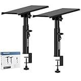 Vondynote Studio Monitor Stands Pair Heavy Duty Desk Clamp Speaker Stands with Adjustable Tilt Angle Tray of 0-12 °