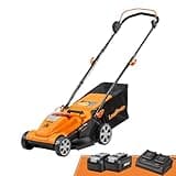 LawnMaster CLMF4815E 48V MAX 15-inch Brushless Cordless Lawn Mower with 2X24V MAX 4.0Ah Battery and a Dual Charger