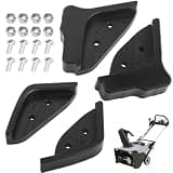 Braveboy Single Stage Snow Blower Protective Slide Skid Shoes Kit Compatible with Ego 21” SNT2112 SNT2114 SNT2110 SNT2100 SNT2101 SNT2102 SNT2102 Snow Blower- with 4 Mounting Screws,Black