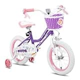 JOYSTAR 14 Inch Girls Bikes Toddler Bike for 3 4 5 Years Old Girl 14" Kids Bikes for Ages 3-5 yr with Training Wheels and Basket Children's Bicycles in Purple