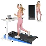 3 in 1 Treadmill with Handle for Home, Portable Incline Walking Pad, 400Lbs Capacity, Foldable Compact Under Desk Machine