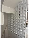 Rectangular Component Brick 23.6x47.2in/ 23.6x23.6in White PU Hollow Bricks for Attic Staircase Partition Decoration, Double-Sided/Single-Sided Portable Partition Screen Wall(White-Single-sided,1pc 23