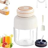 Portable Wireless Juicer Cup - 28/45 Oz Usb Rechargeable Cordless Blender Wireless Electric Juicer Cup with 38-Blades for Fruits Vegetables (45oz White)