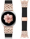 Braided Magnetic Band Compatible with Samsung Galaxy Watch 8 40mm 44mm/8 Classic 46mm Women Men, Celtic Metal Stretchy Elastic Dressy Nylon Bracelet Strap, No for Galaxy Ultra/7/6/5/4/3/2/1