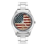 FodPand Analog Men Stainless Steel Band Watch Big Face Silver Wristwatch