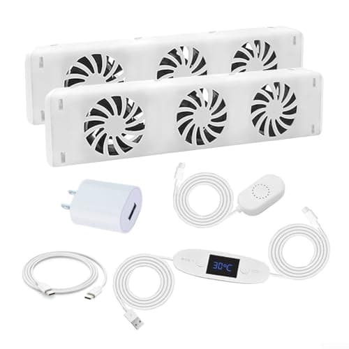 Radiator Fan Heater with Auto Thermostat, Energy Efficient 3-Fan System for Even Heat Distribution, Quiet Operation for Home Radiators 50-120cm