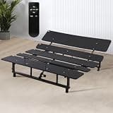 Roockky Adjustable Bed Frame, Queen Electric Bed Frame with Remote, Ergonomic Adjustable Bed Bases with Head and Foot Incline, Zero Gravity, Quiet Motor, Black