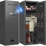 KAER 14-16 Biometric Gun Safe for Rifle and Pistols,Gun Locker with Fingerprint & Digital Fits Scoped Rifles AR-15,Removable Shelf, LED Light,Pistol Pockets Rifle Safes for Home Garage Shooting Range