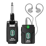 JOYO Wireless in Ear Monitor System 2.4G Wireless IEM System with Transmitter Clip on Receiver Automatic Pairing in-Ear Monitoring for Studio,Guitar,DJ,Live Performance (JW-07)