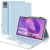 Touch Keyboard Case for Lenovo Idea Tab 11'' 2025, Detachable Keypad for Idea 11inch Tablet Cover with Backlit Trackpad, Smart Case with Keyboard for Lenovo Tab 2025 Release TB-336ZU/336FU, Sky Blue
