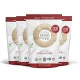 One Degree Organic Foods Sprouted Steel Cut Oats, USDA Organic, Non-GMO Gluten Free Oatmeal, 24 oz., 4 Pack