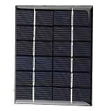 Qcwwy DIY Solar Panel Kit 6V 2W Portable Solar Panel with High Efficiency 16.5% Conversion for 3.7V Battery Charging Outdoor Lights Fan