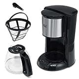 OBKSEB 2L Coffee Machine 220V Espresso Drip Maker with Glass Kettle Powder Filter Anti-Drip Insulation Teapot