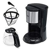 OBKSEB 2L Coffee Machine 220V Espresso Drip Maker with Glass Kettle Powder Filter Anti-Drip Insulation Teapot