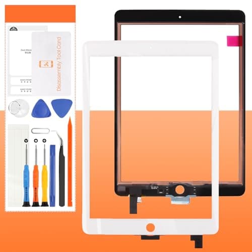 Touch Screen Replacement for iPad Air 2 A1566, A1567 9.7",for ipad Air 2014 (2nd Generation) Touch Screen Panel Digitizer Screen Replacement Repair Kits(White)