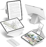JKSML Dynamic Folio Case for iPad Air 11" M3/M2 (2025/2024) with Detachable Pencil Holder, 20+ Multi-Angle Origami Cover, Ergonomic & Slim & Powerful Magnetic for 10.9" iPad Air 4th/5th Gen -Gray