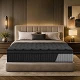 Zzzleepio 12 Inch Queen Mattress, Hybrid Coil and Gel Memory Foam for Back Pain, Medium Firm Bed-in-a-Box with CertiPUR-US Foam