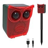 HULPPRE Solar Outdoor Motion Sensor Alarm-13 Sounds Including Dog Barking&Gunshot,130db Loud Noise Maker,4 Modes,Motion Activated Strobe Light,Say Goodbye to the intruders